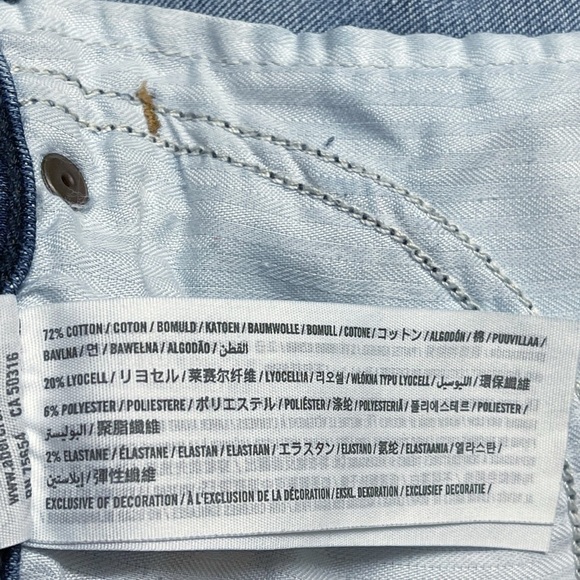 Abercrombie & Fitch Simone High Rise Ankle Flare Frayed Hem Blue Jeans 28 - Picture 15 of 16